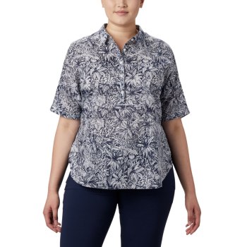 Columbia Overhemd Dames, PFG Sun Drifter 3/4 Sleeve Tunic Plus Size Donkerblauw, 49UMXYCSN